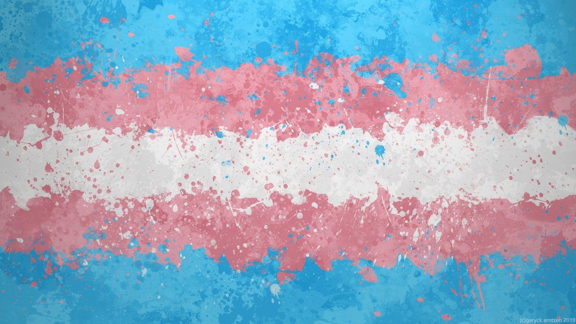 1920x1080 Hi R Transgender, I've Been Doing These Messy, Painterly Flag