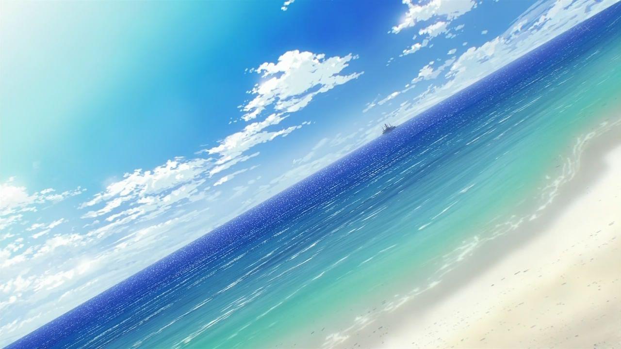 Long Island Beach by tamiart  Latar belakang Pemandangan khayalan  Pemandangan anime