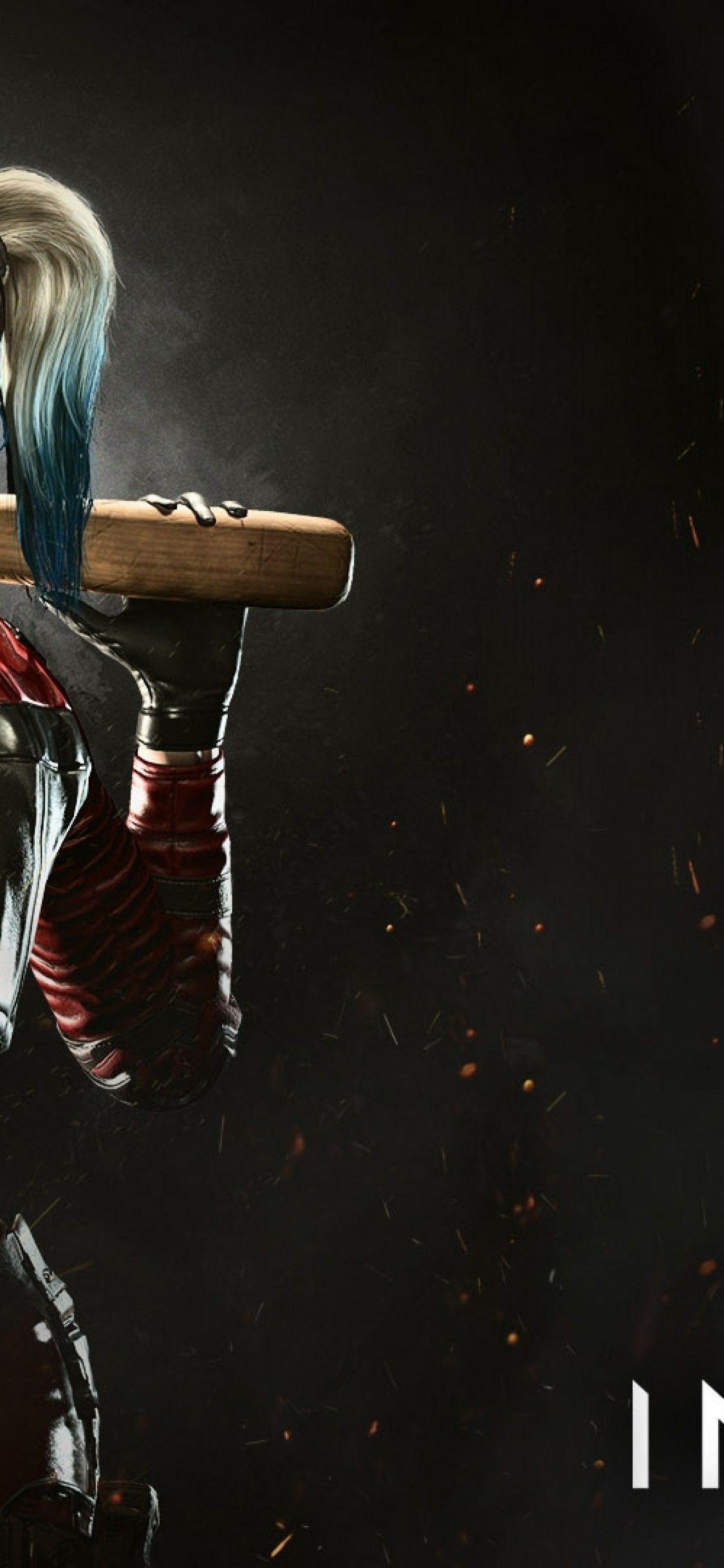 1125x2436 Download 1125x2436 Injustice Harley Quinn, Smiling Wallpaper for iPhone X