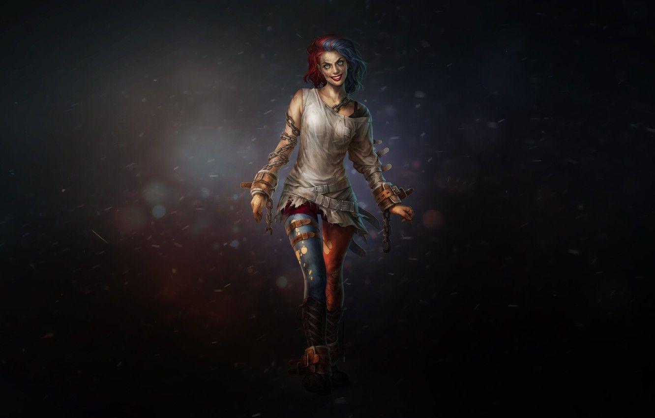 1332x850 Wallpaper Girl, Minimalism, Figure, The game, Girl, Bit, Comic, Art, Harley Quinn, Comics, Character, Harley Quinn, DC comics, Comics, The villain, Injustice - for desktop, section арт