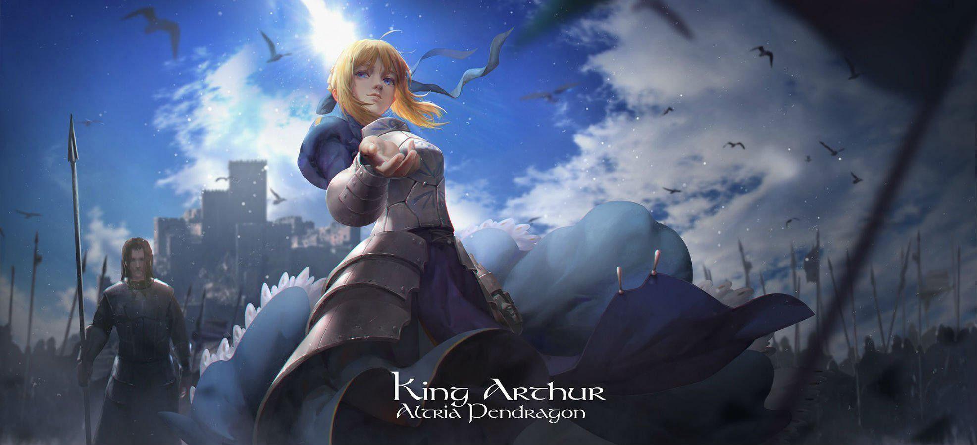 1973x900 #FateZero, #king, #anime girls, #Saber, #Fate Series