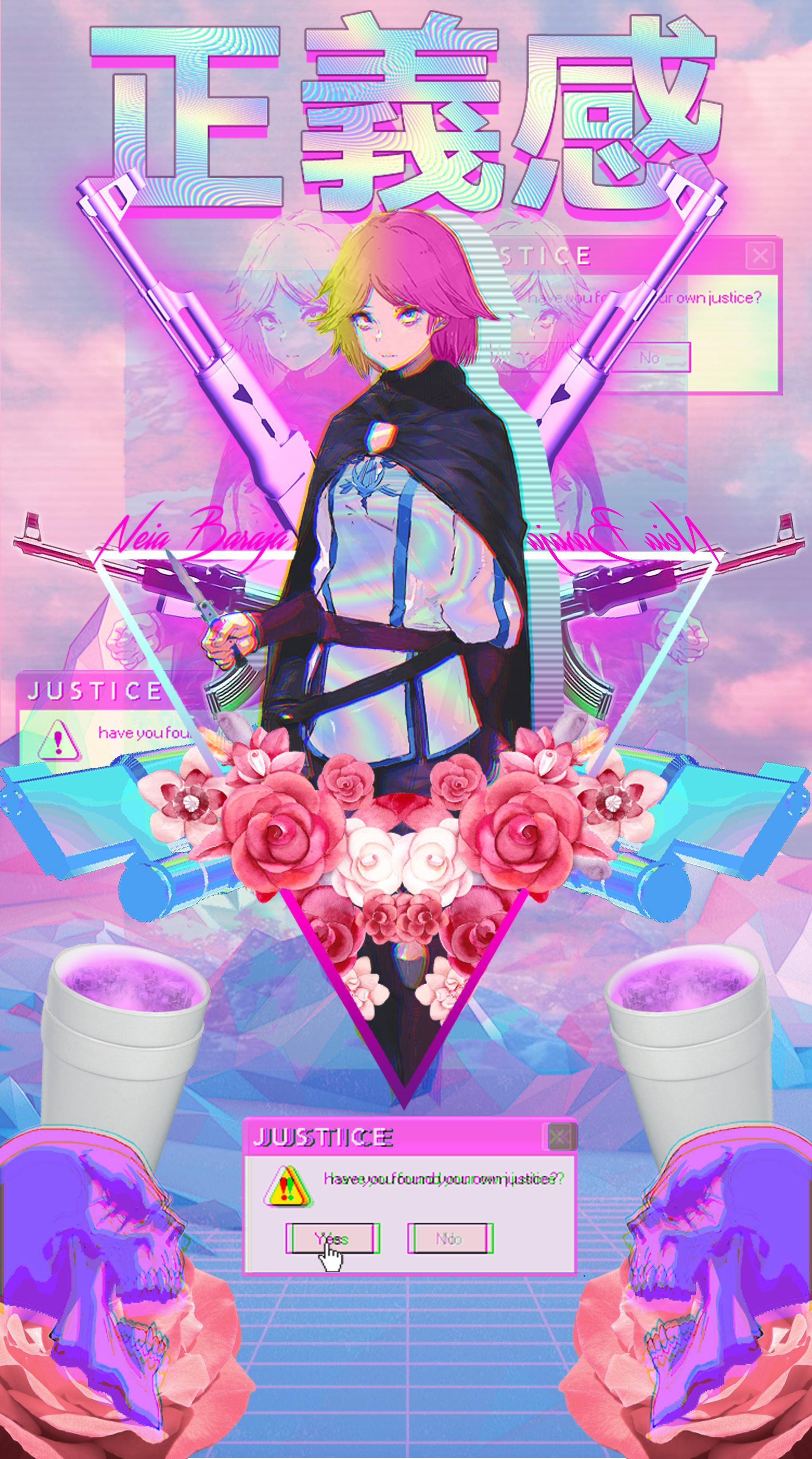 1830x3287 Vaporwave Wallpaper Anime