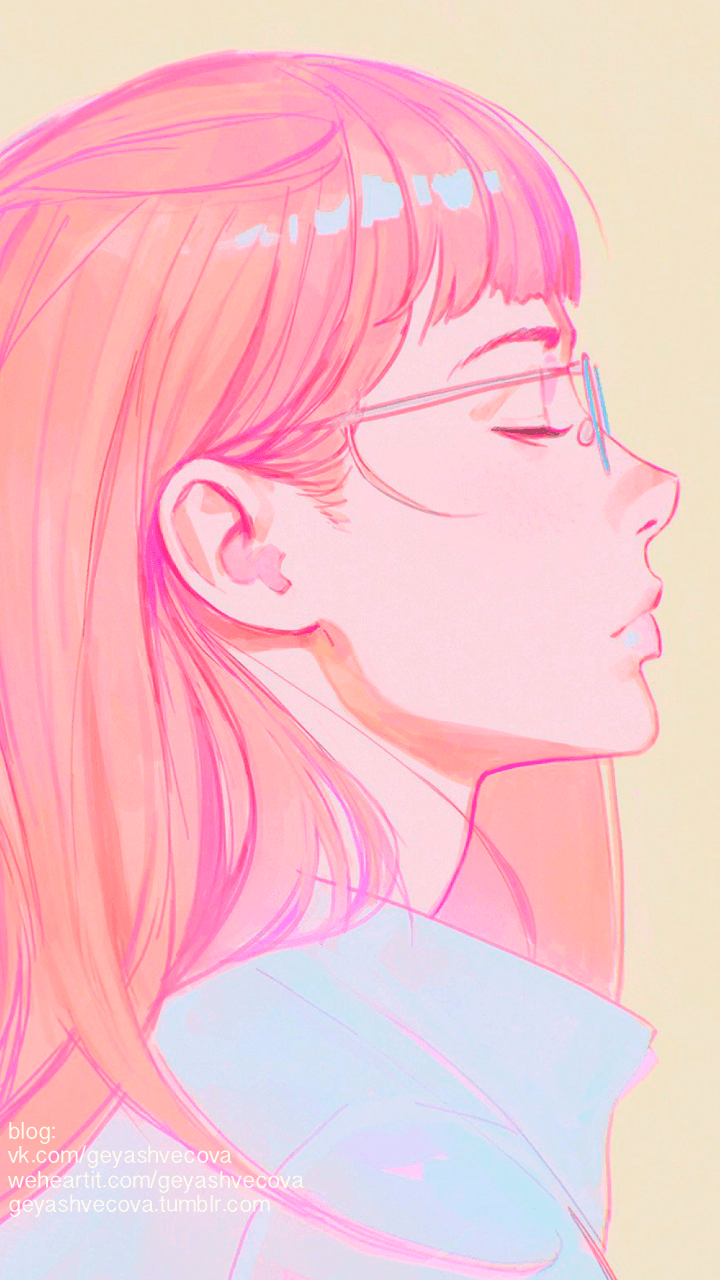 720x1280 Aesthetic Pink Anime Wallpaper