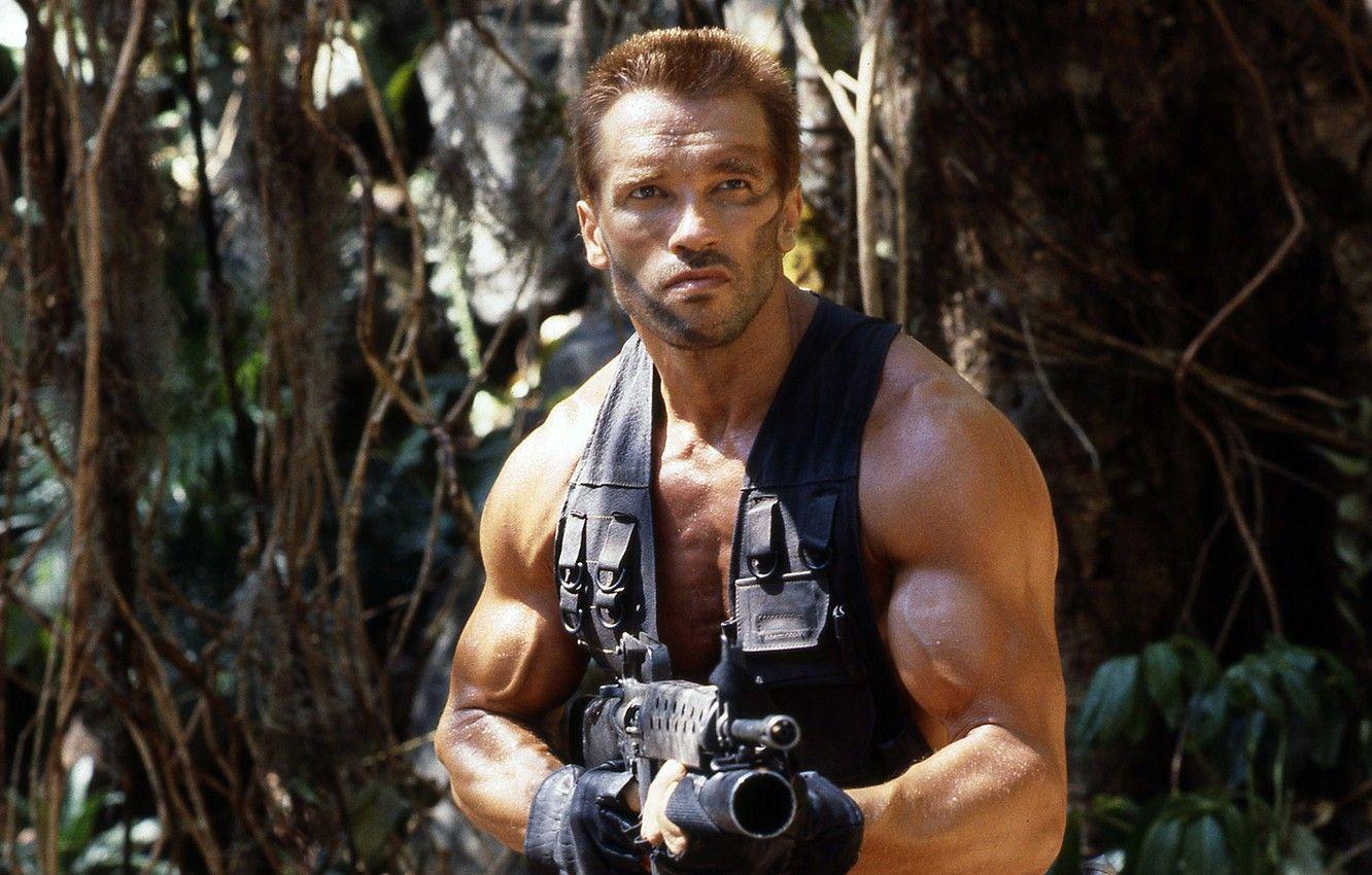 1332x850 Wallpaper weapons, jungle, actor, Predator, Predator, Arnold