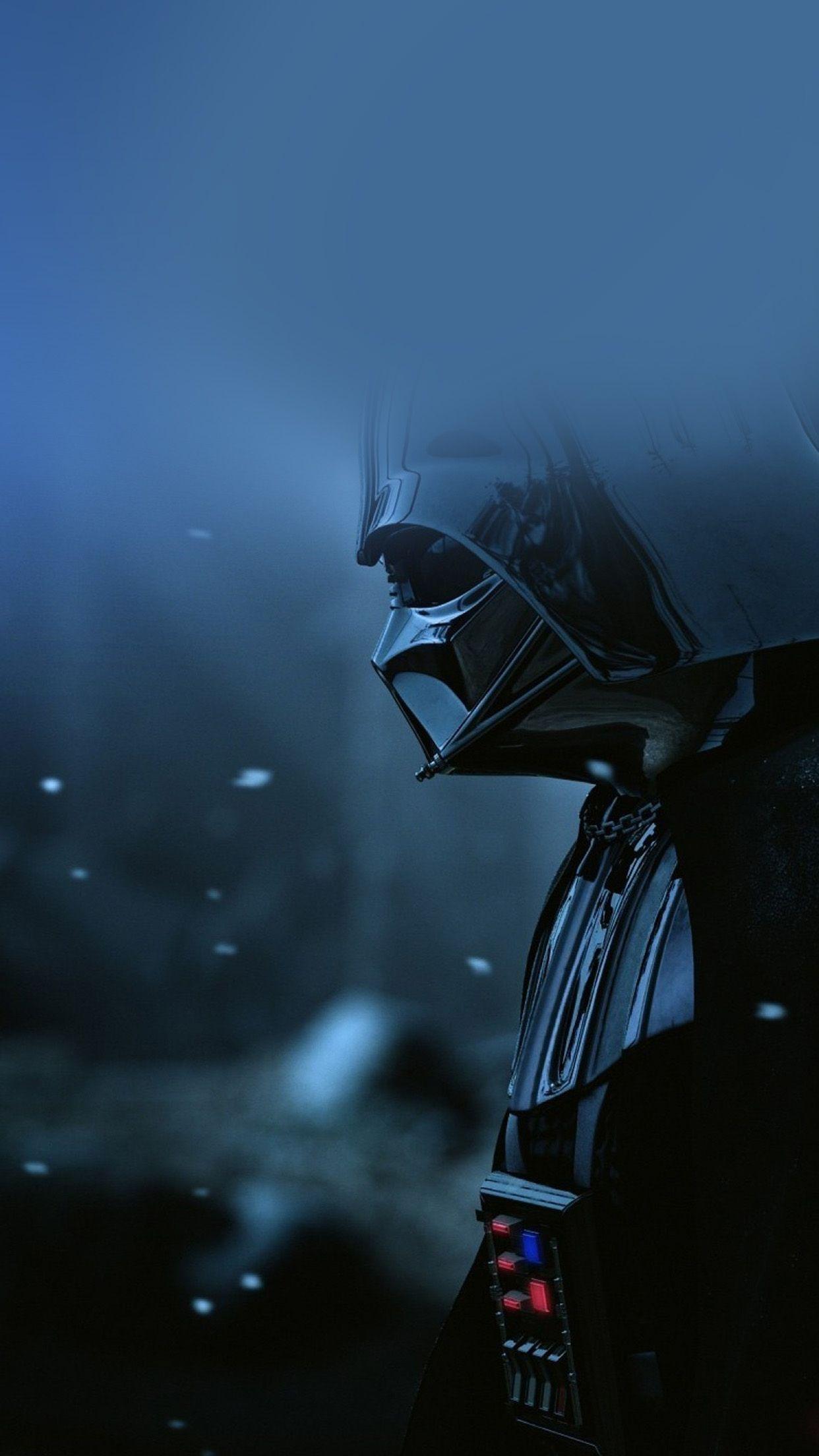 1242x2208 Starwars Darth Vader Art Film Blue