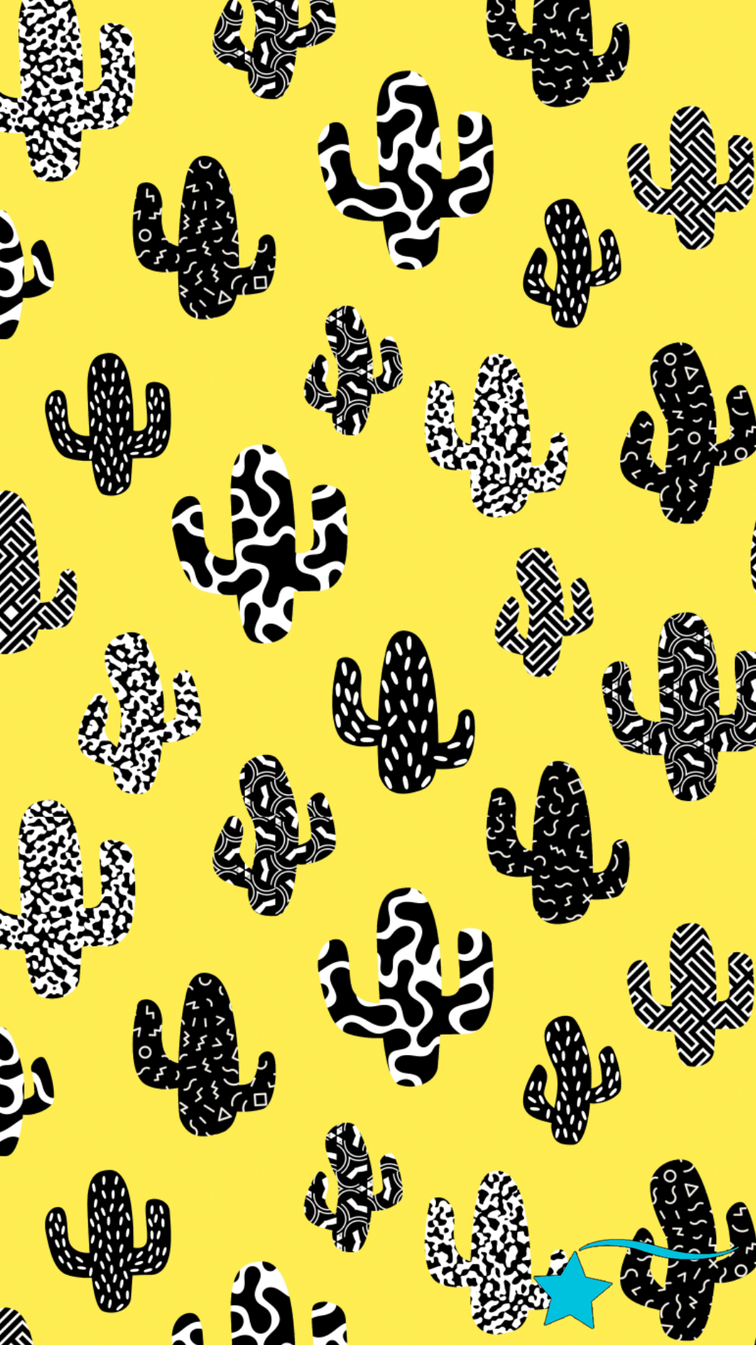 1080x1920 Destira Phone Wallpaper to match our Yellow Cactus Glow Leotard