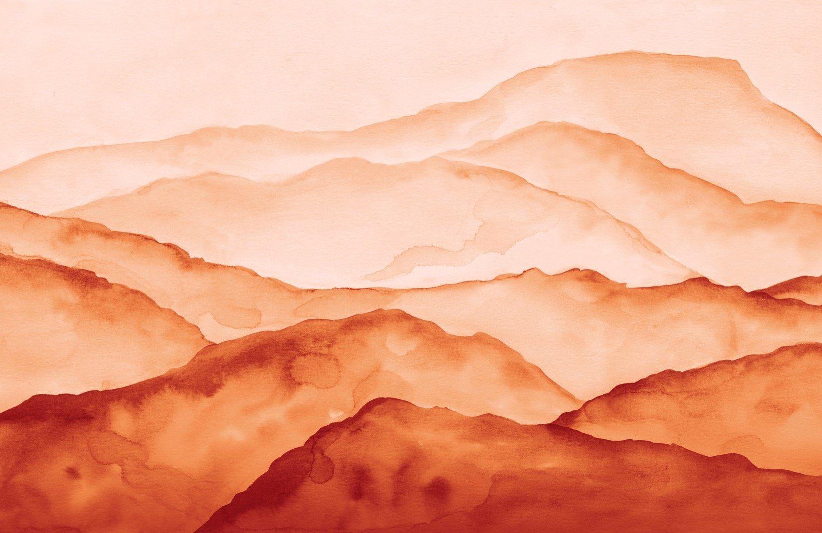1650x1070 Orange Peaceful Mountain Wallpaper