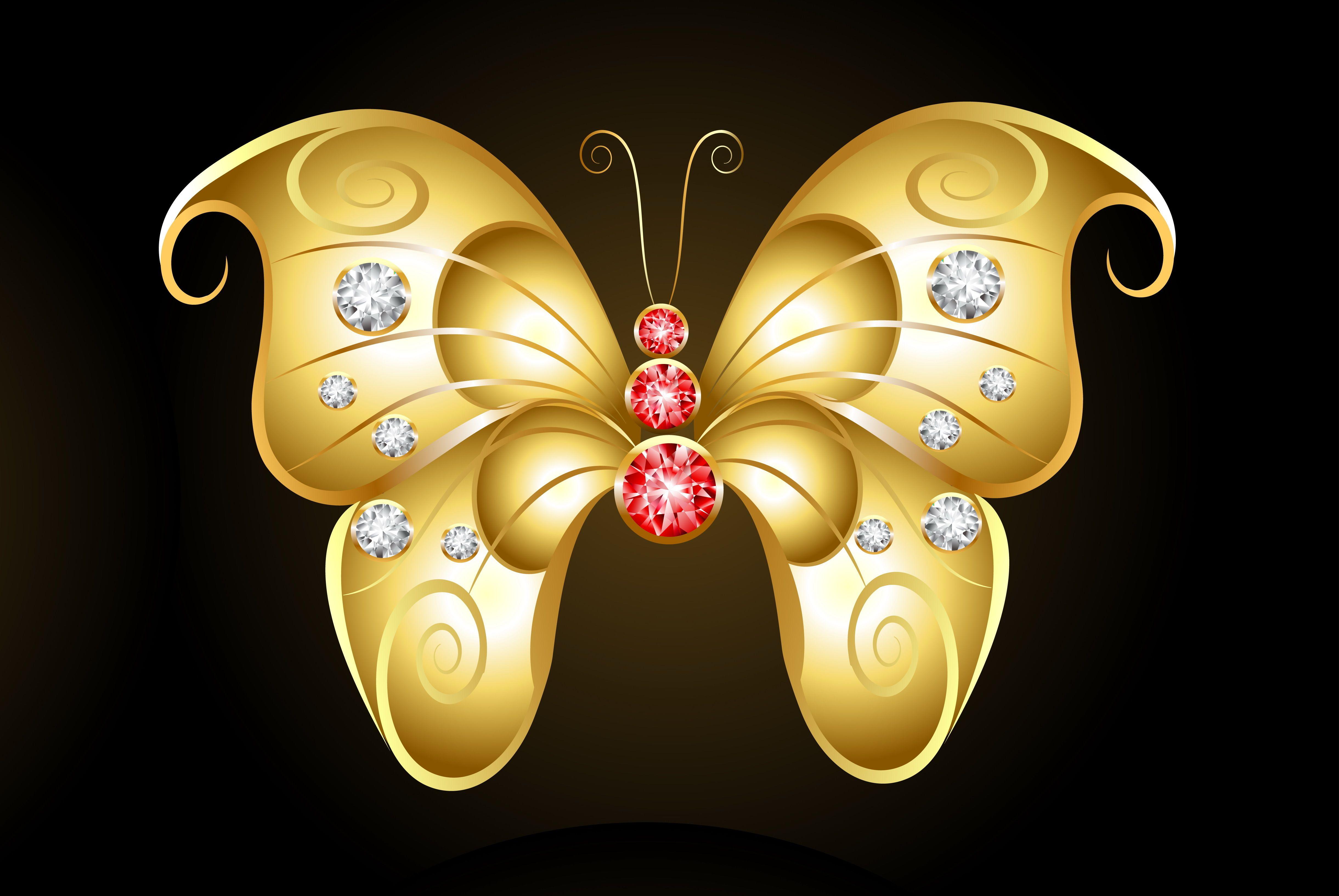 Golden Butterfly Wallpapers - Top Free Golden Butterfly Backgrounds ...