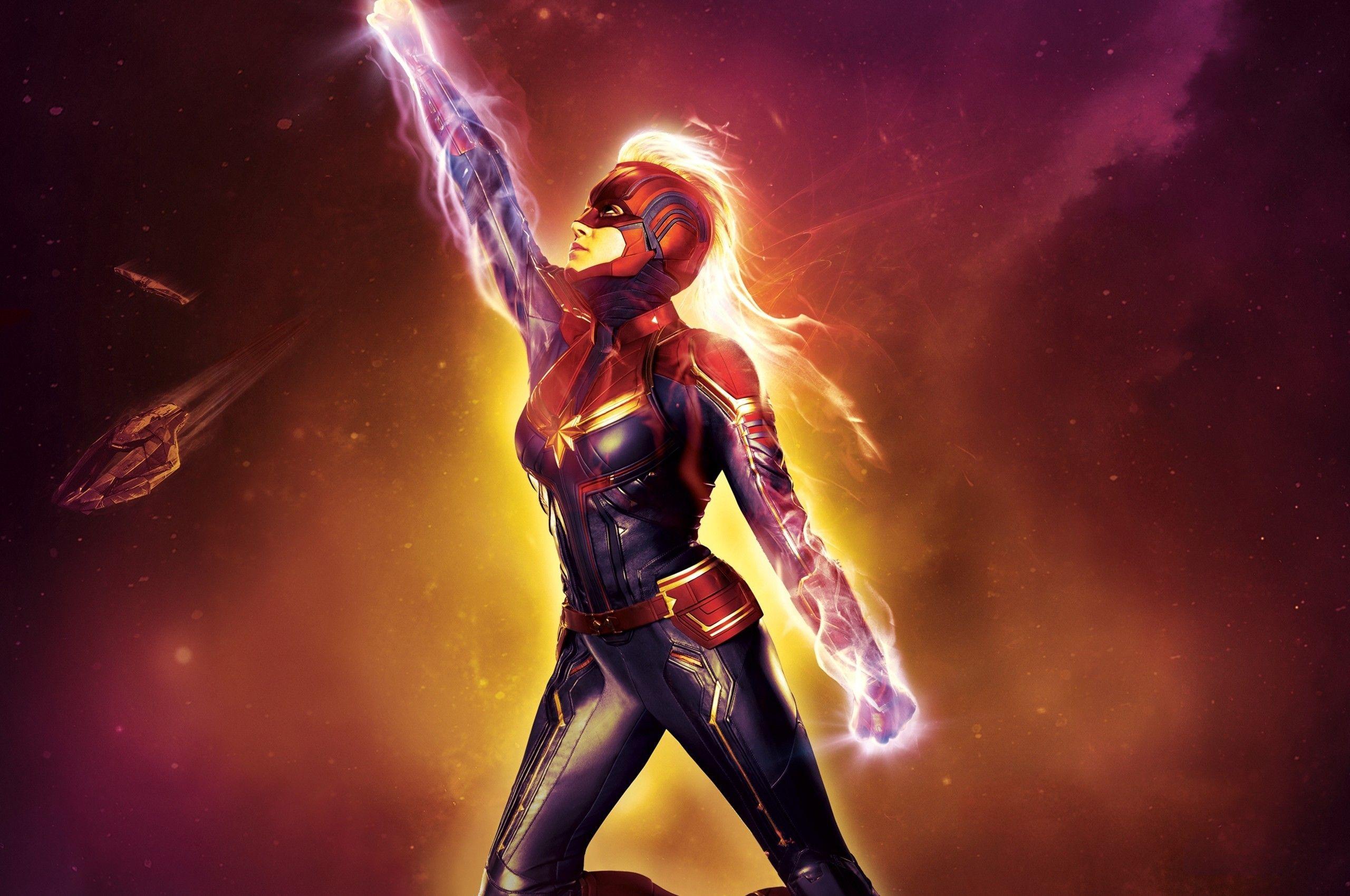 2560x1700 Download 2560x1700 Captain Marvel, Digital Art, Superhero