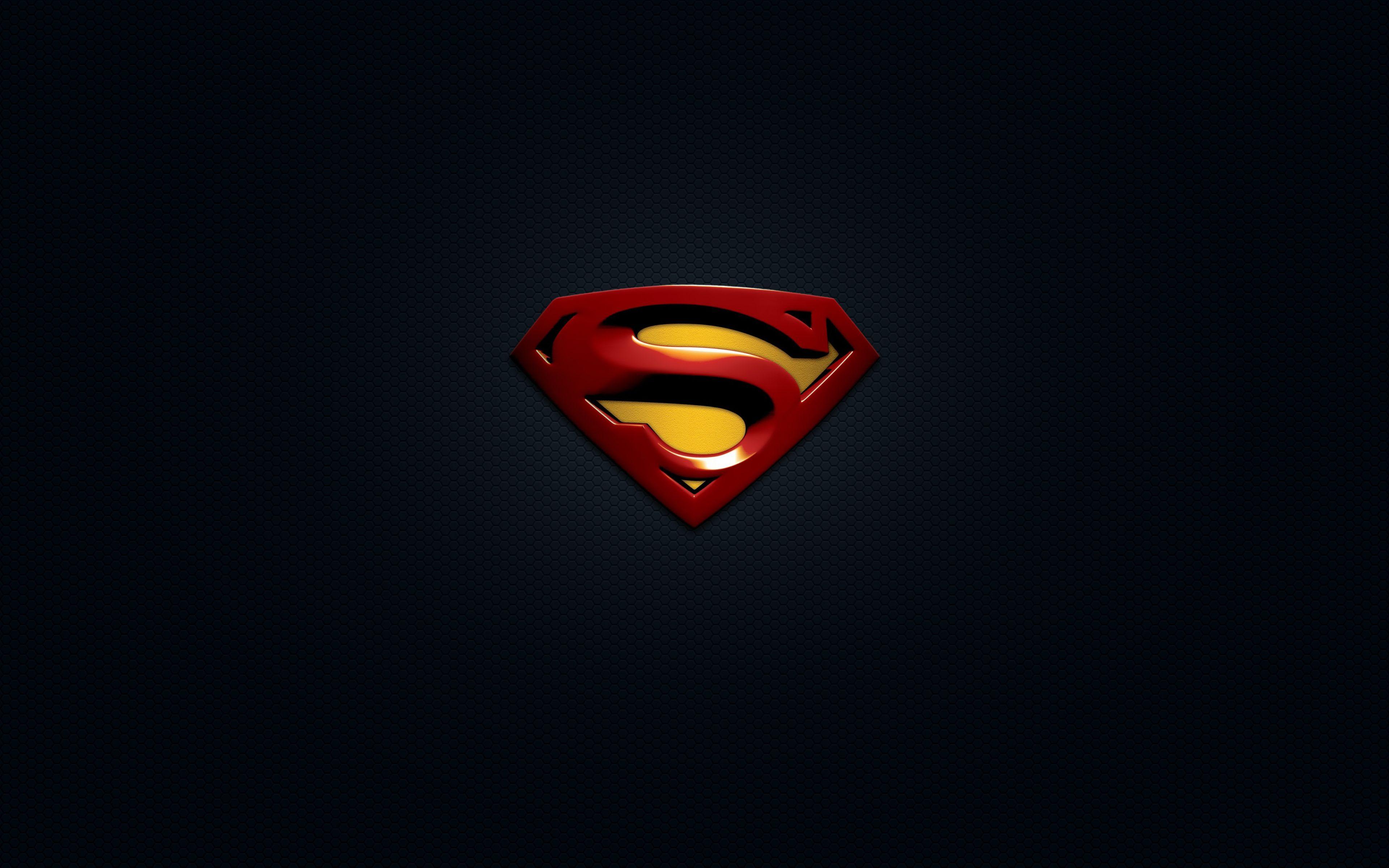 3840x2400 Download wallpaper 4k, Superman, 3D logo, superheroes, art, DC