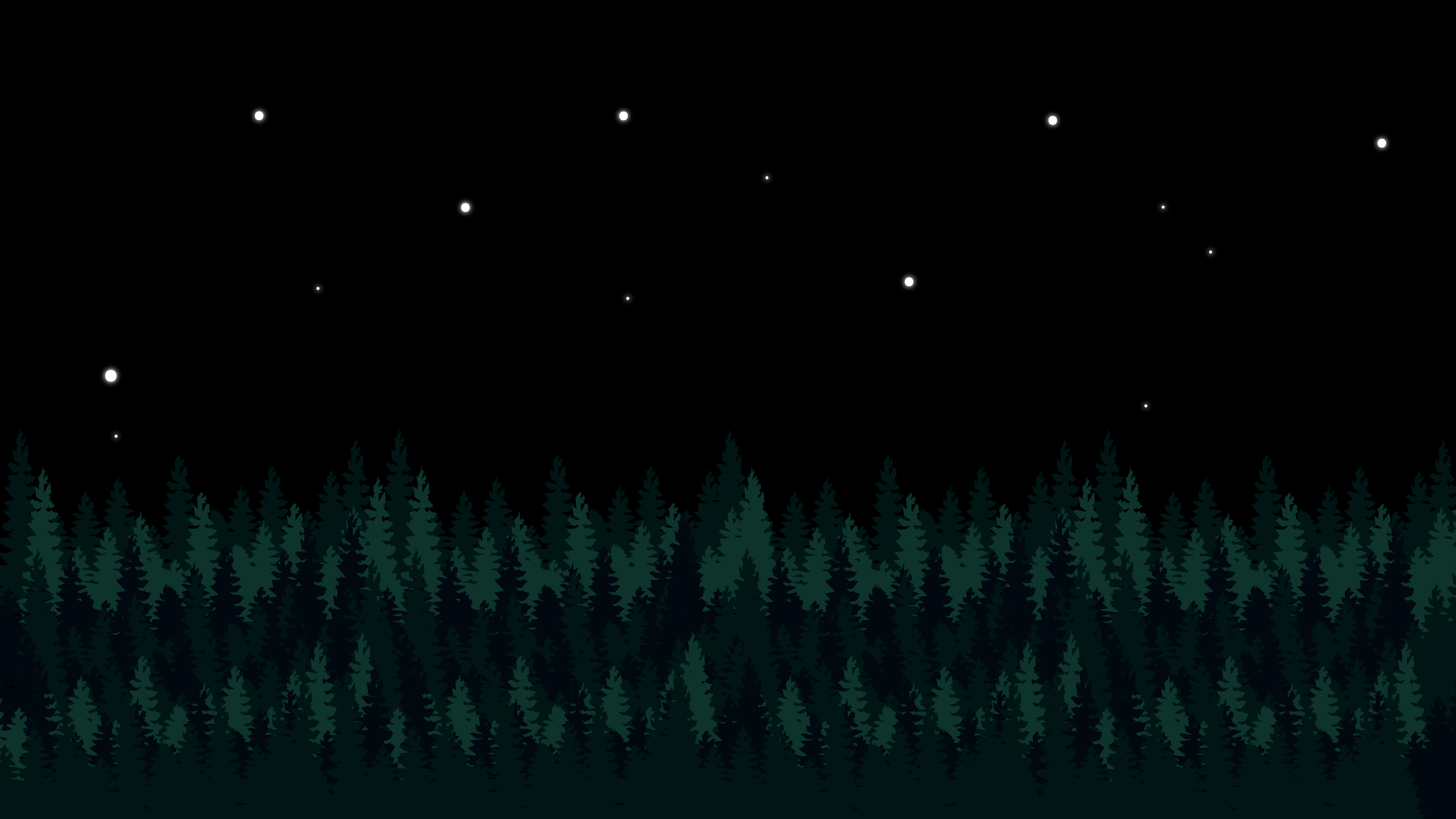 3840x2160 Forest night (3840x2160)