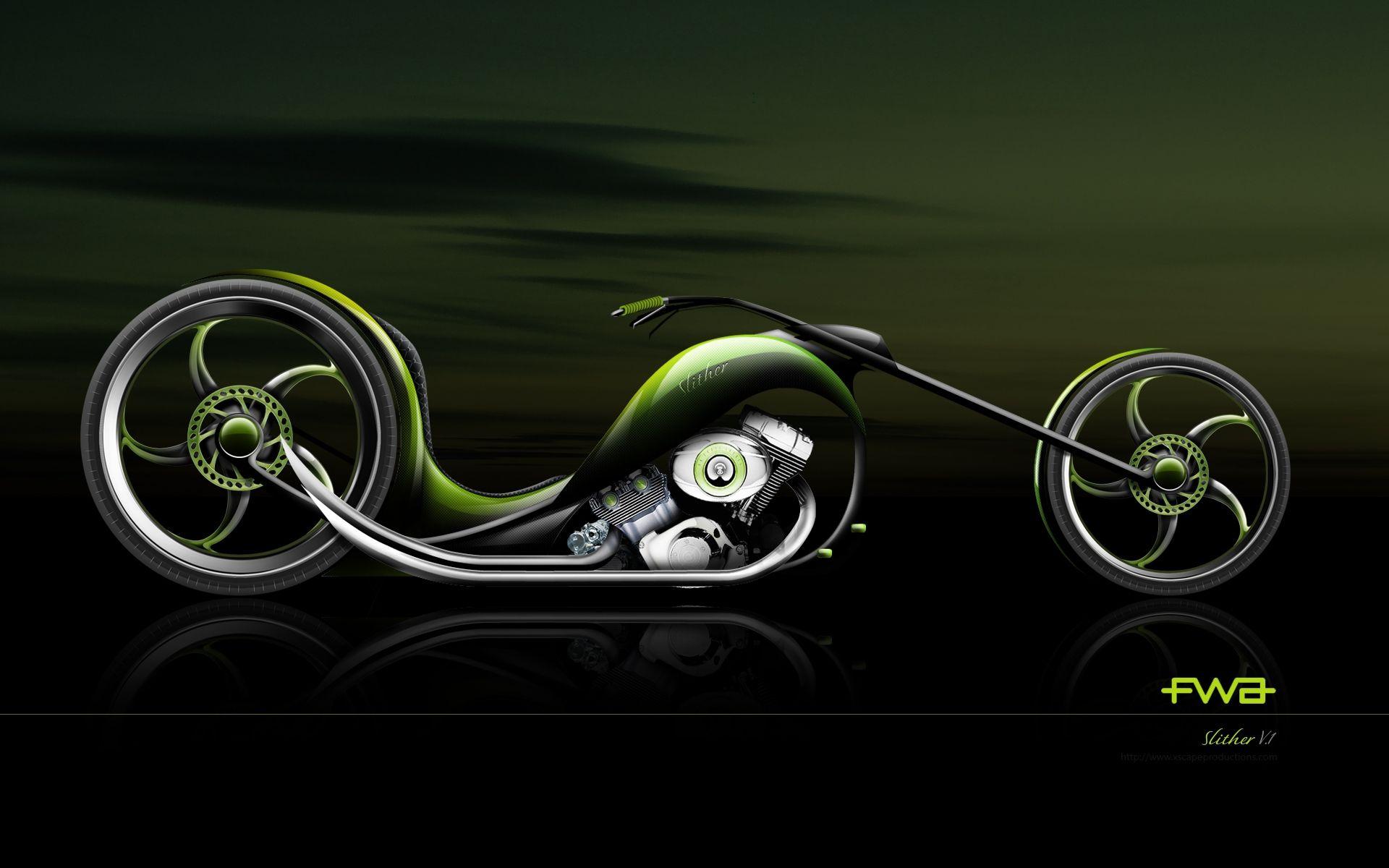 1920x1200 Wallpaper : black, dark, motorcycle, green, FWA, wheel, graphics