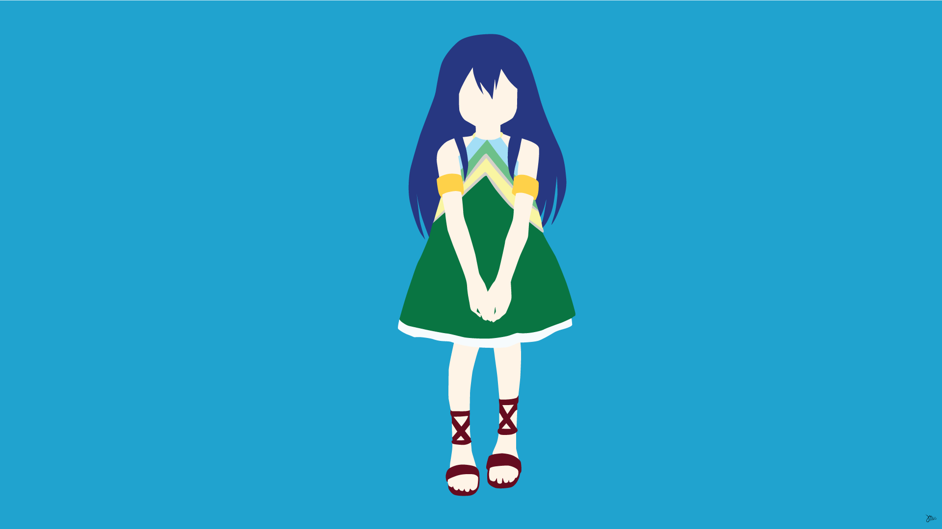 1920x1080 wendy Marvell Fairy Tail Minimalistic Wallpaper