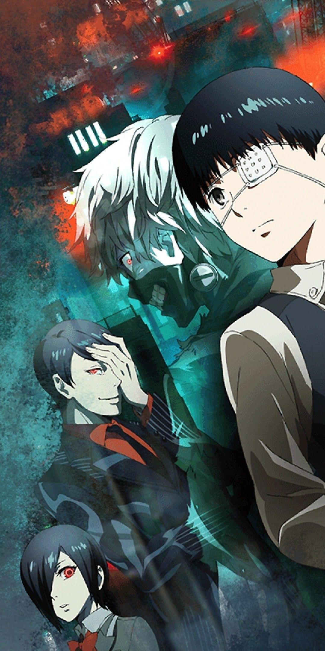 1080x2160 Download 1080x2160 Kaneki Ken, Tokyo Ghoul, Rize Kamishiro Wallpaper for Huawei Mate 10