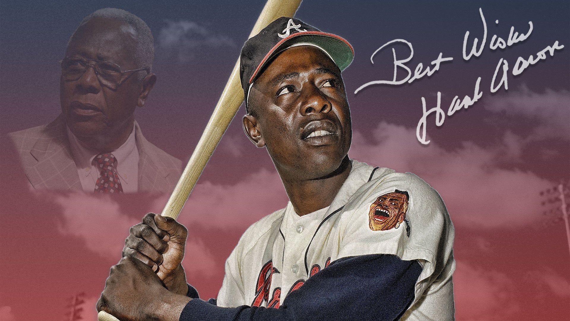 1920x1080 Hey There R Braves! I Whipped Up A Hank Aaron Wallpaper For You Guys, Hope You Guys Like It!