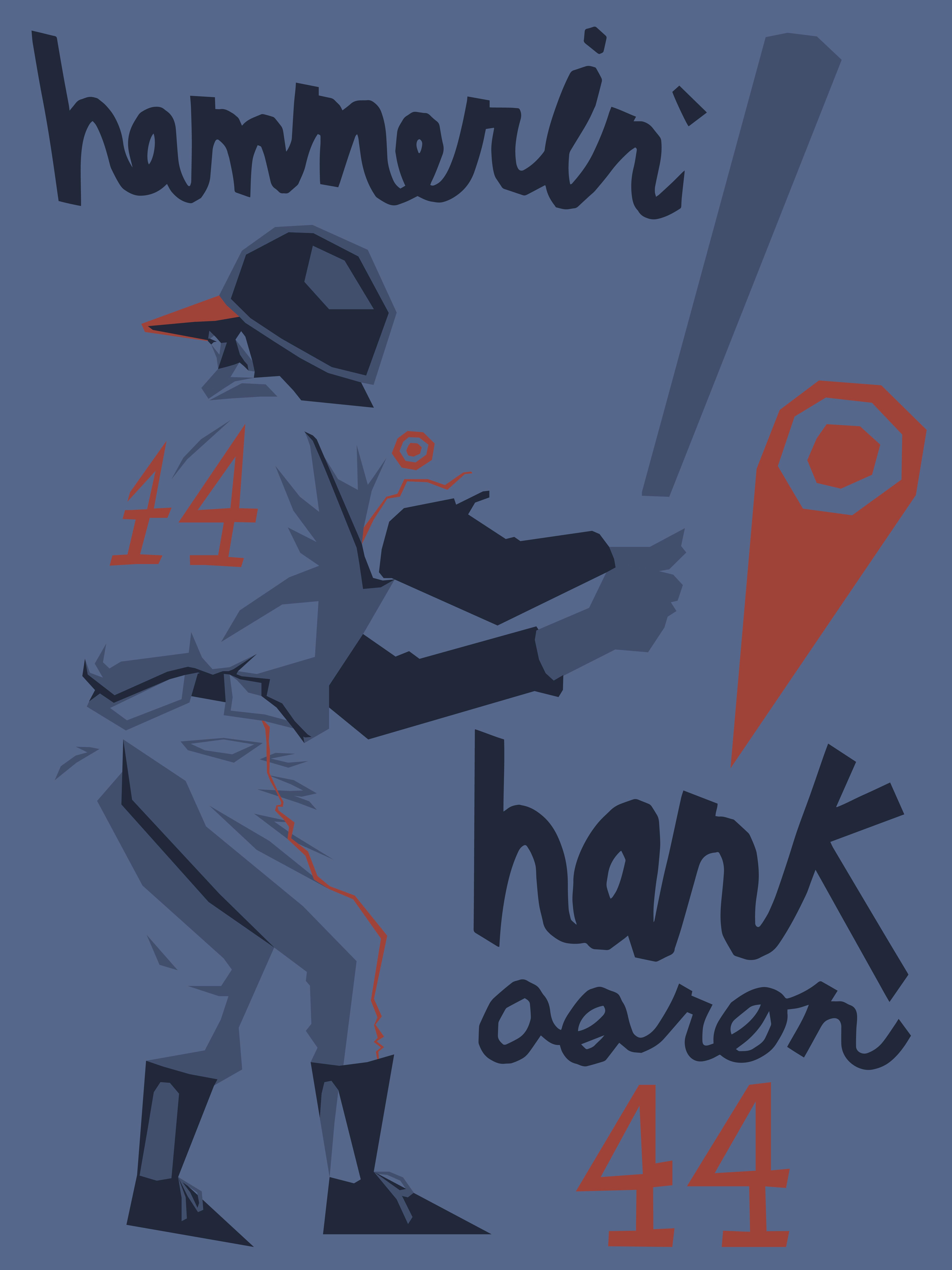 5400x7200 had to do a target poster for a holiday, chose hank aaron day :-) art and lettering