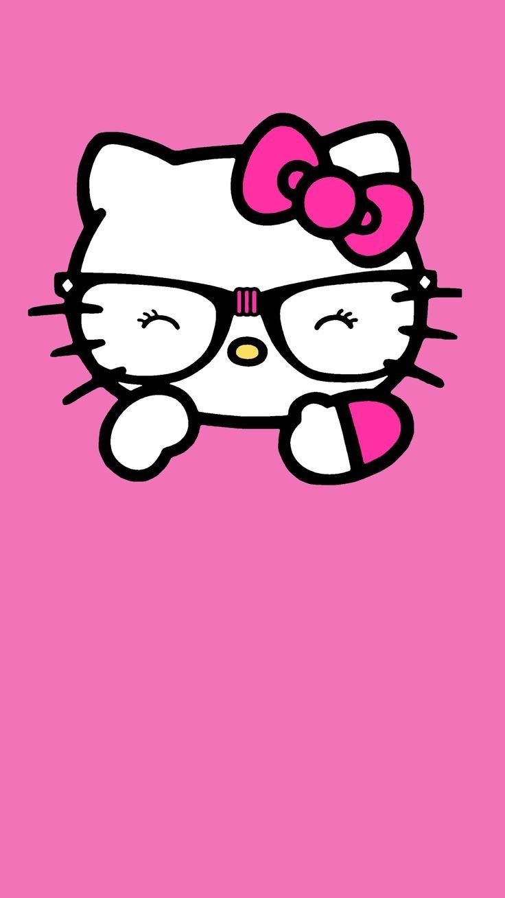 736x1308 Hello kitty wallpaper for your phone. Cartoon with glasses disney, Hello kitty nerd pfp, Hello kitty background