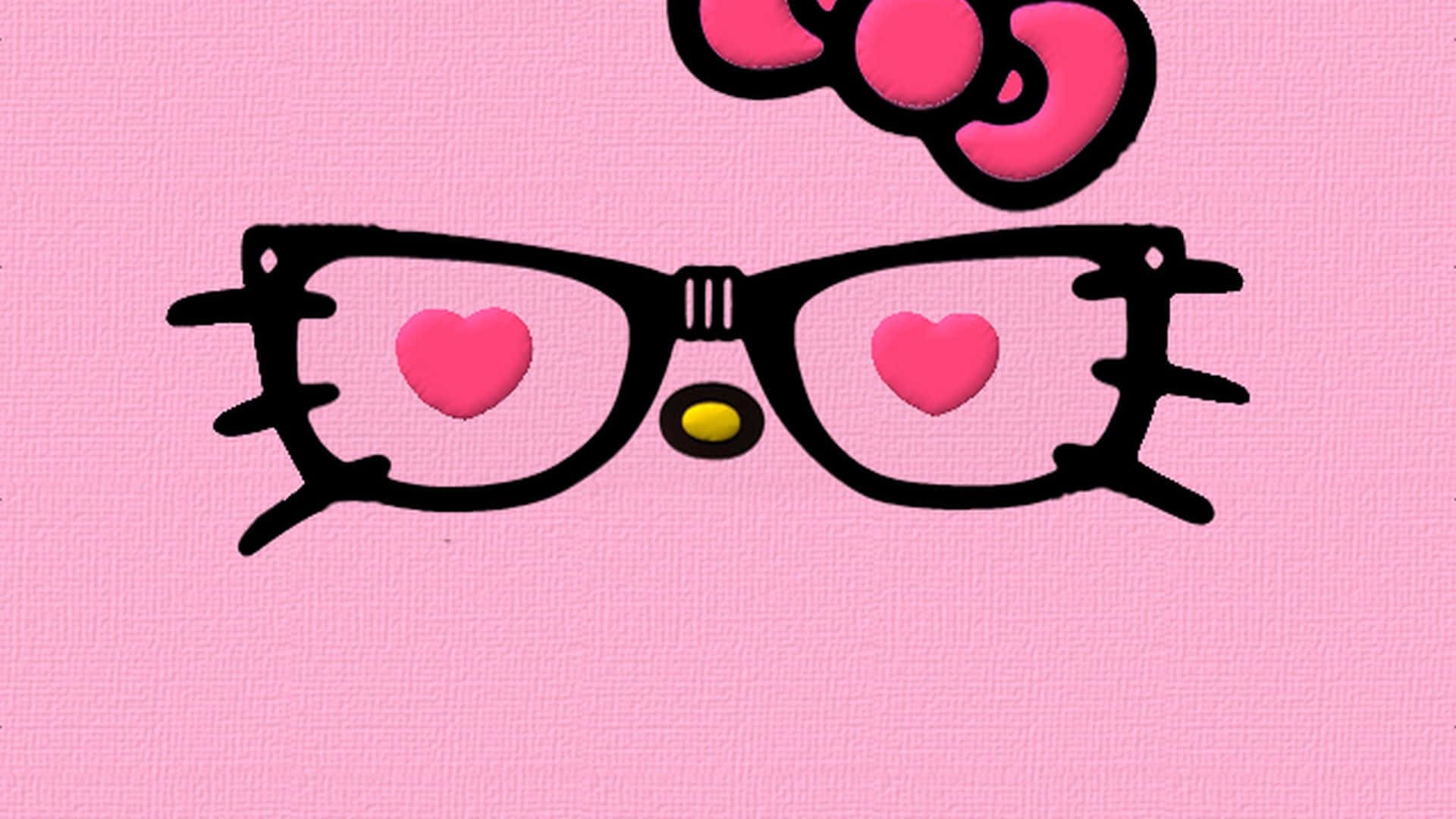 1920x1080 Hello Kitty With Glasses Wallpaper