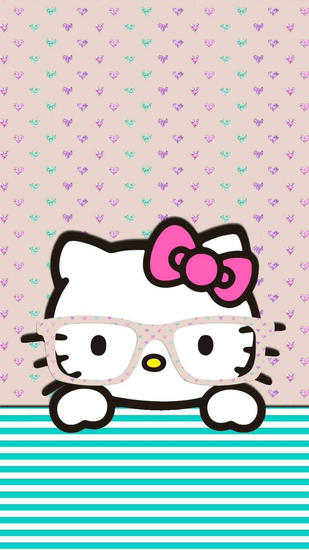 1080x1920 Hello Kitty Nerd Wallpaper