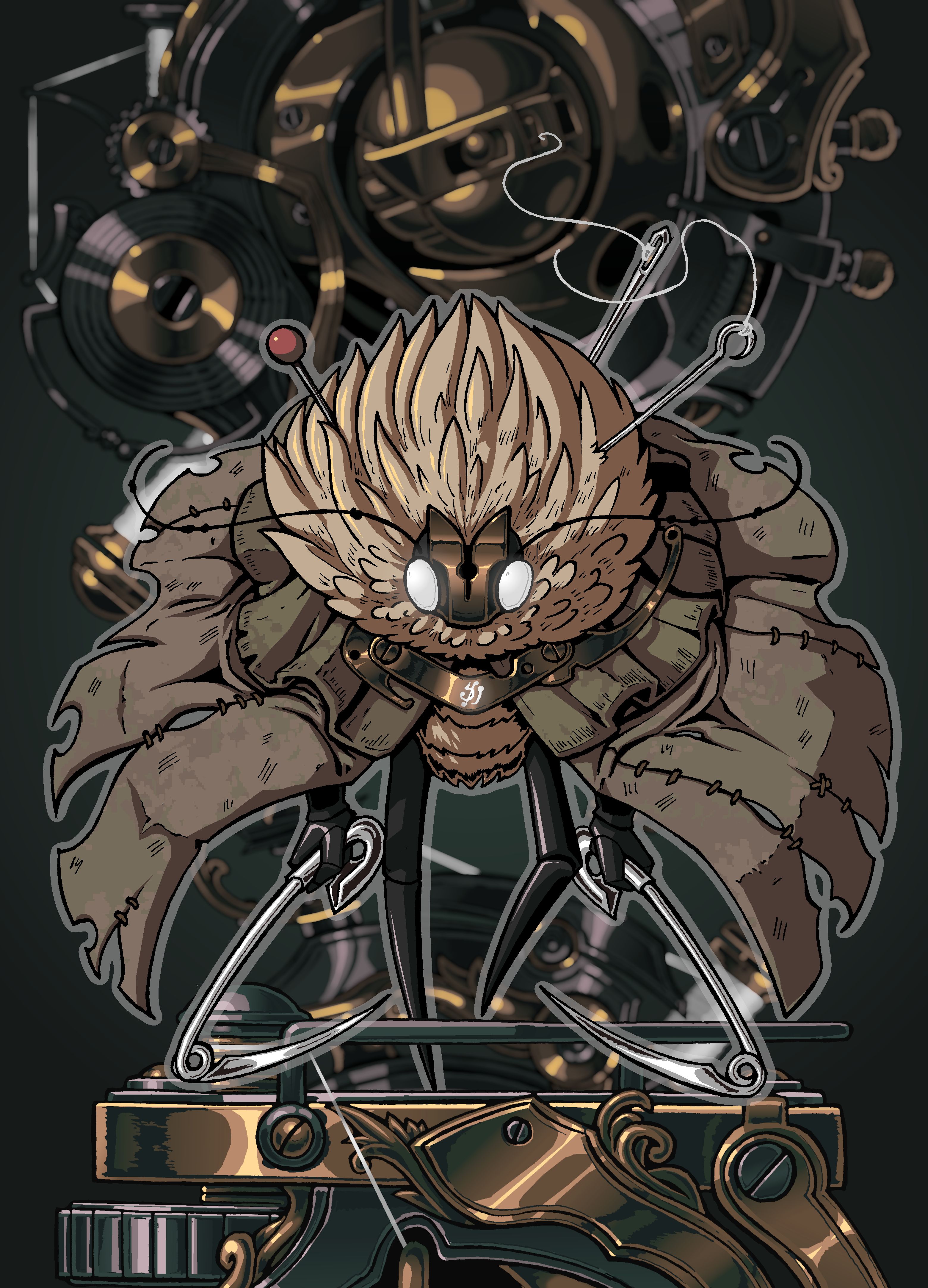 3120x4328 Good Hour, ladies and gentlemen) The clockpunk theme caused a very violent reaction. Oo, but I was just preparing this work