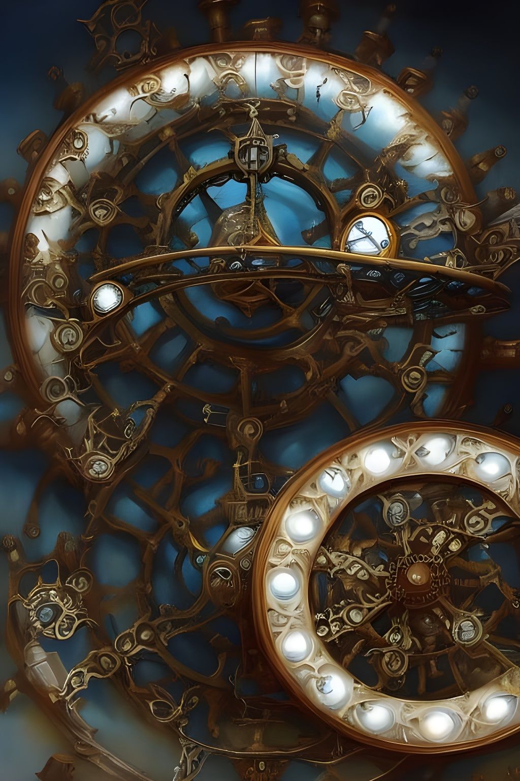 1024x1536 The Clock Is Running Clockpunk Hourglass with S
