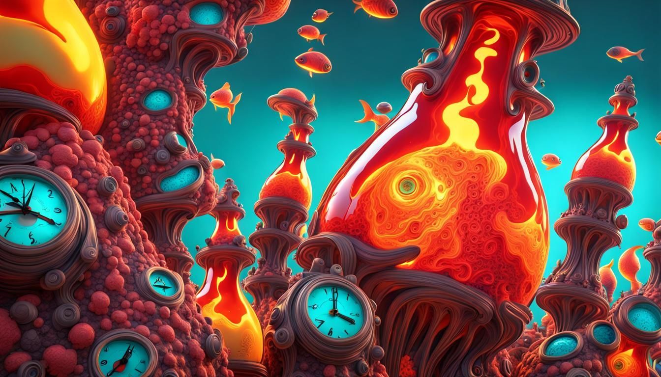 1344x768 Inside the Lava Lamp Fish in Giant Lava Lamp