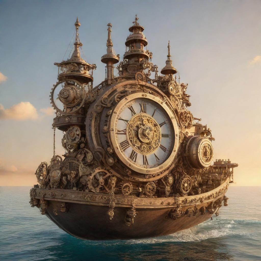 1024x1024 Clockpunk Treasure: A Whimsical Voyage