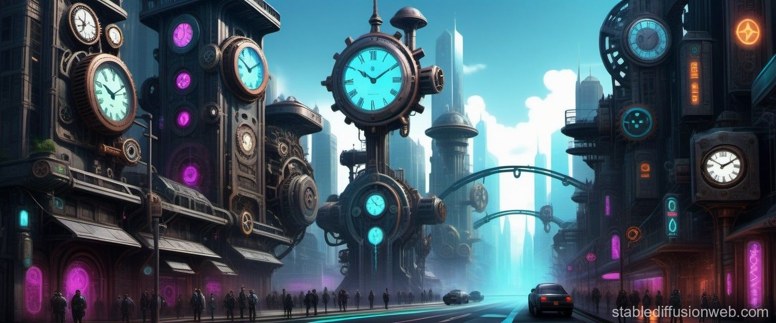 1536x640 clockpunk city Prompts. Stable Diffusion Online