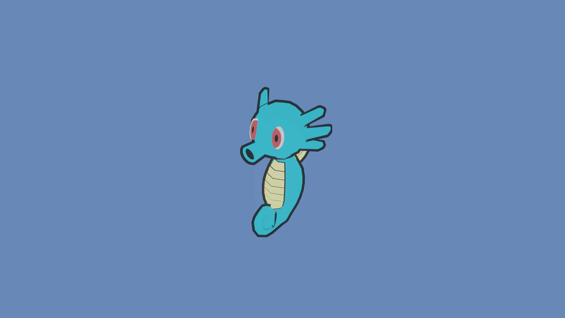 1920x1080 Low Poly Pokemon April 27: Dreepy, Horsea, Falinks These Fellas (OC)