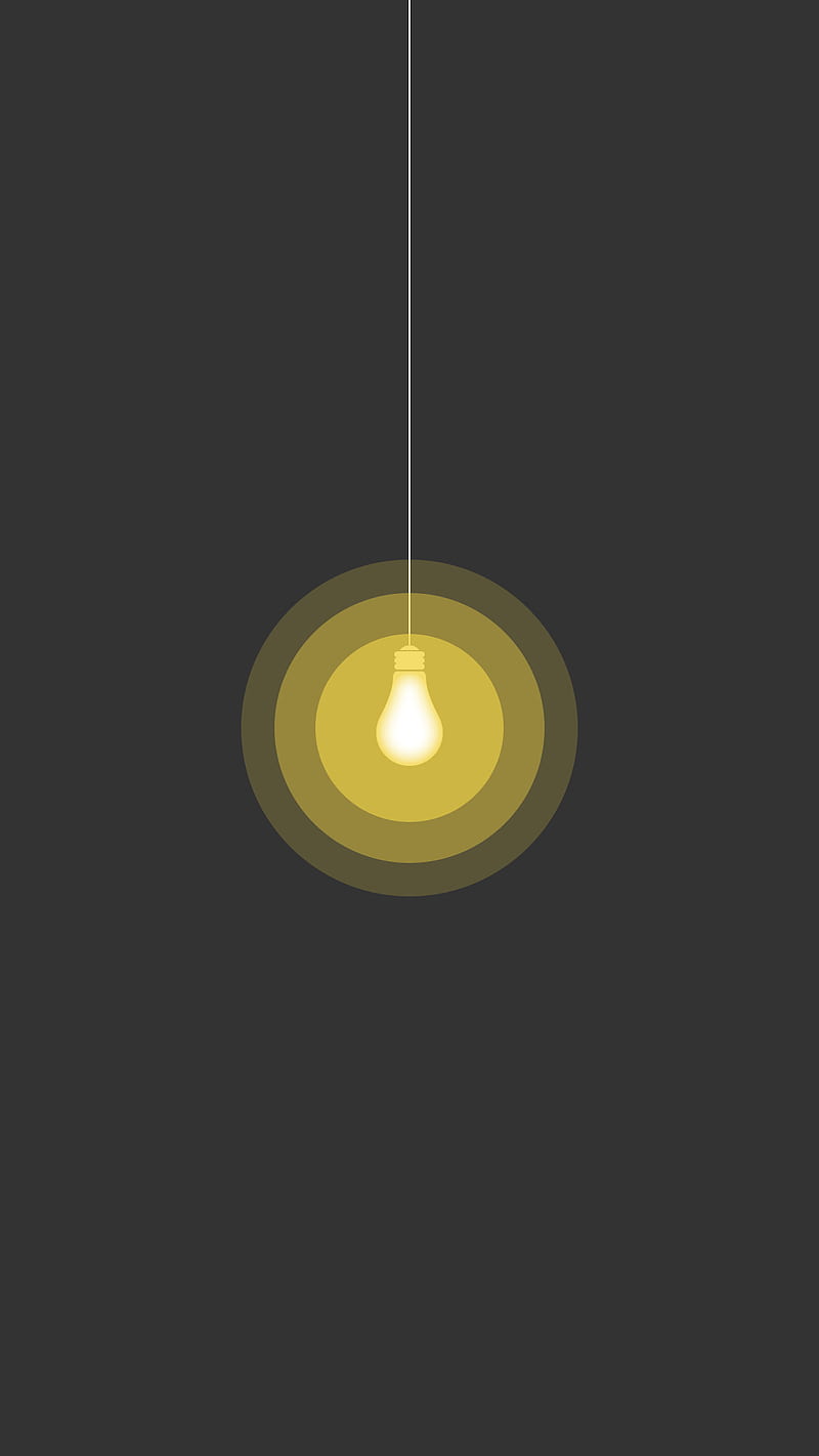 800x1422 Light Bulb, black, dark, minimal, minimalist, HD phone wallpaper