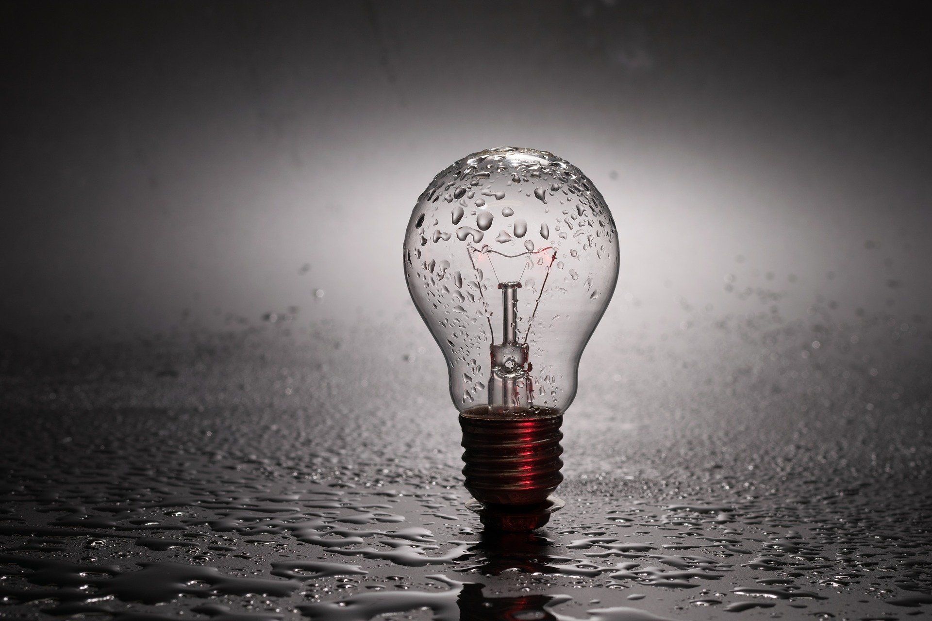 1920x1280 Download Minimalist Water Drop Man Made Light Bulb HD Wallpaperx1280