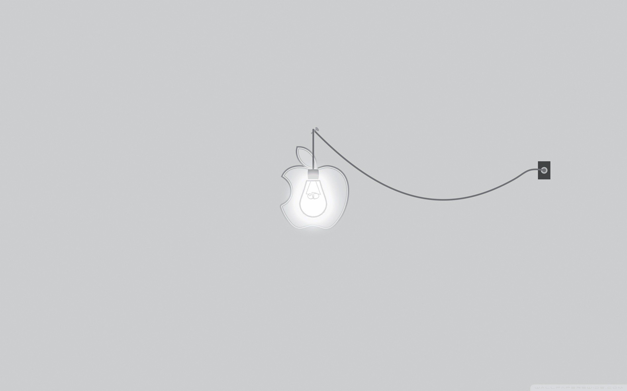 2560x1600 Apple Inc., Light bulb, Minimalism Wallpaper HD / Desktop and Mobile Background