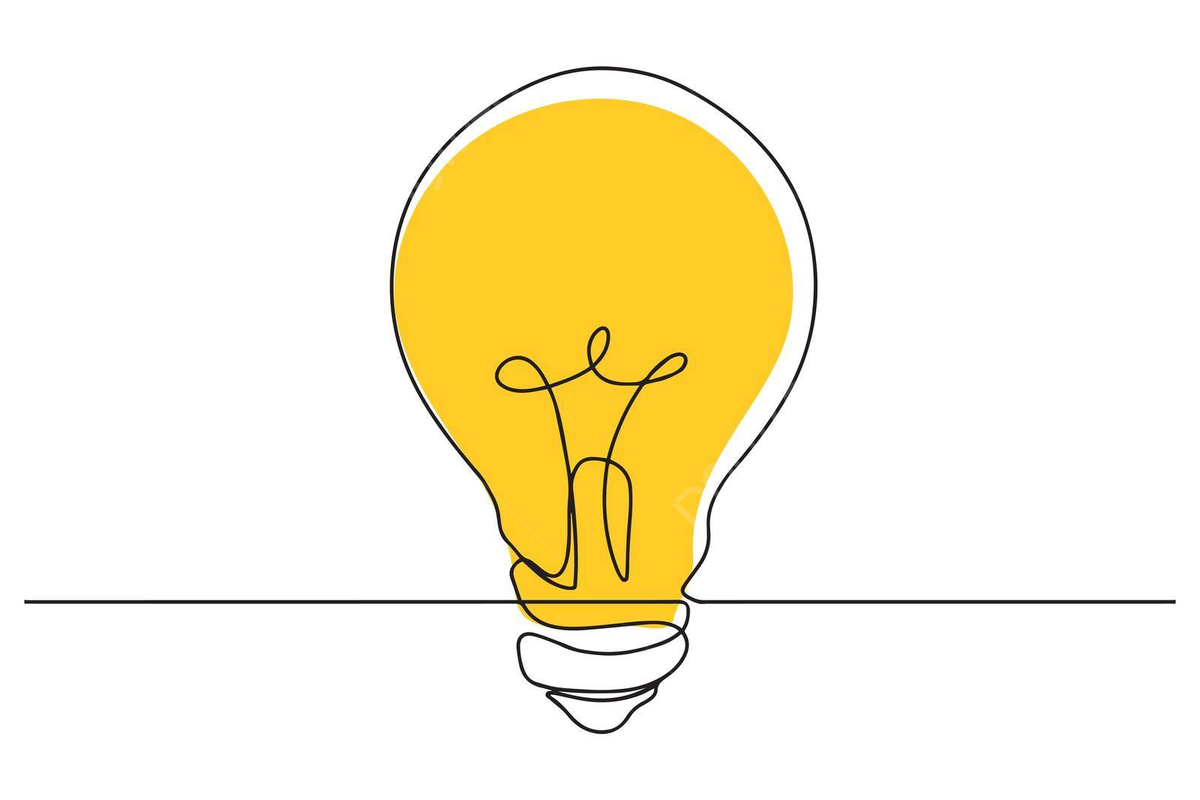 1200x800 A Minimalist Vector Illustration Of A Continuousline Light Bulb Icon Vector, Knowledge, Flat, Creativity Illustration Background And Wallpaper For Free Download