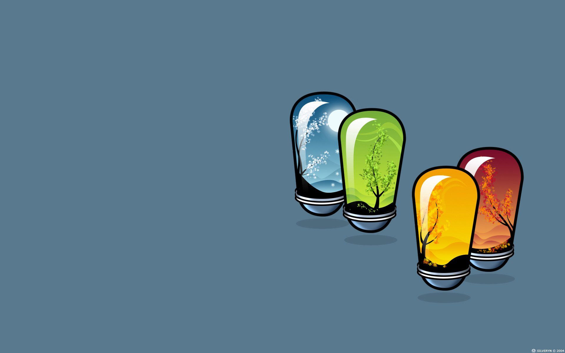 1920x1200 Seasons in Glass Bulbs