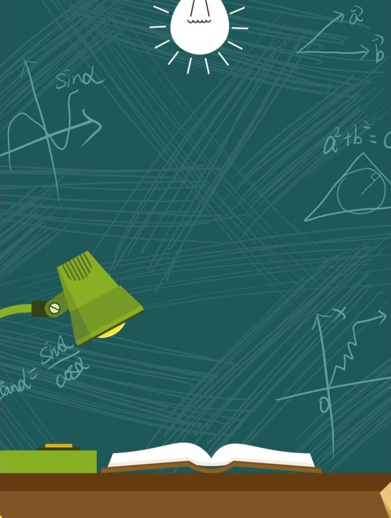 800x1060 Blackboard Education Light Bulb Green Minimalist Advertising Background Background. PSD Free Download