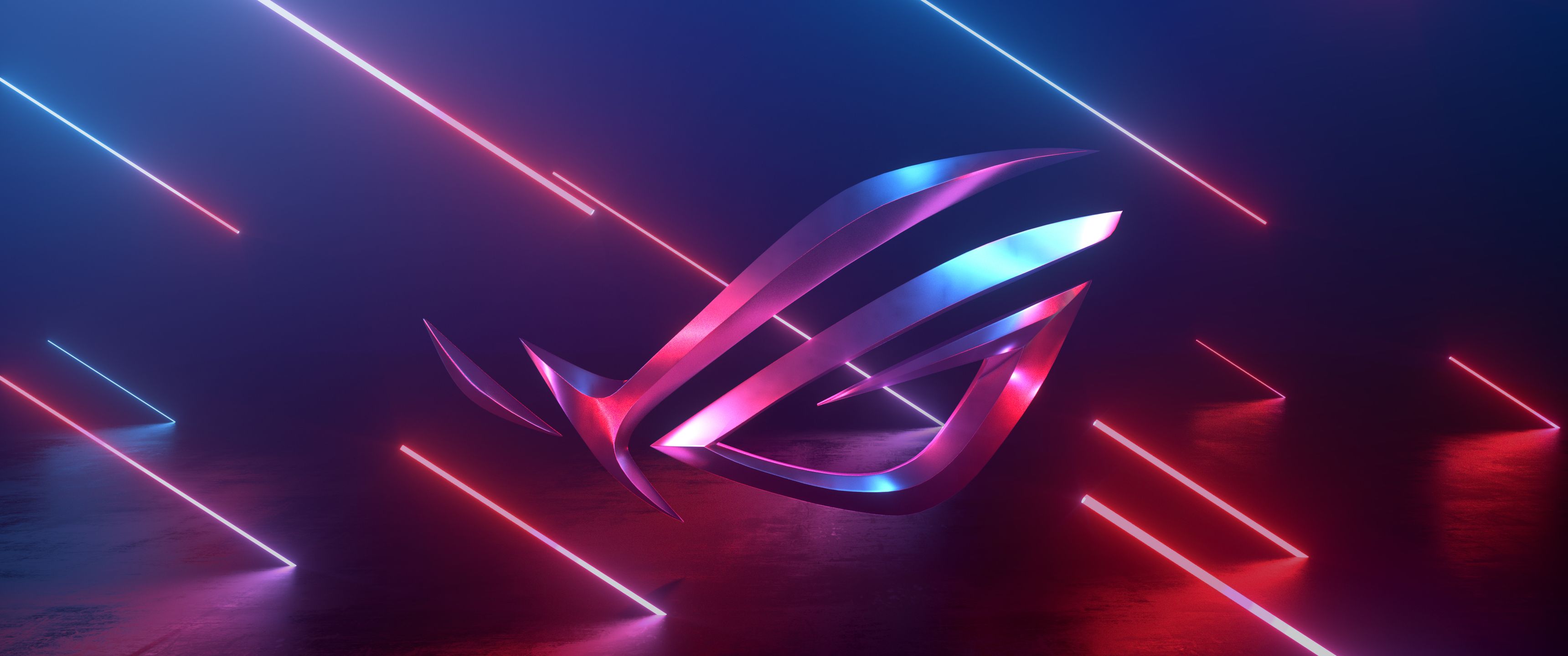 3440x1440 Download Neon rain, Neon, Rain, Rog Wallpaper in 3440x1440 Resolution
