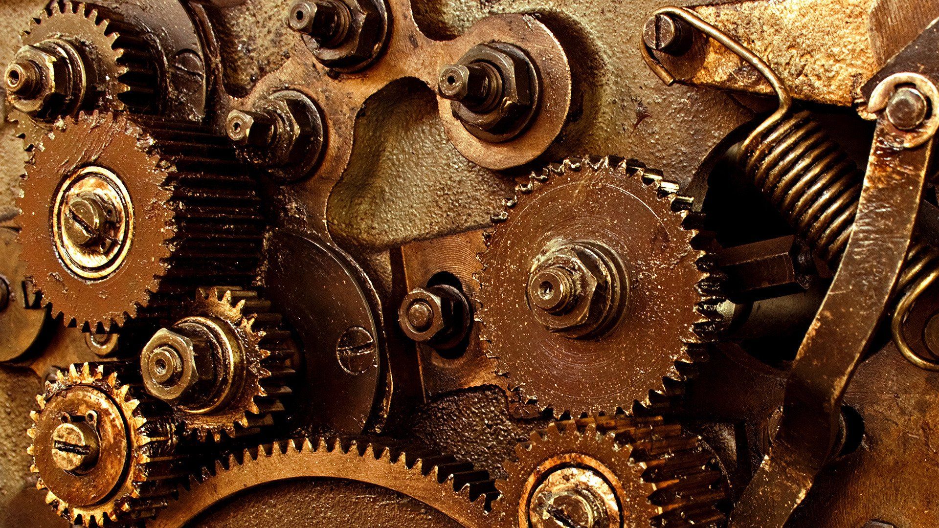 1920x1080 gears, Mechanical, Technics, Metal, Steel, Abstract, Abstraction, Steampunk, Mechanism, Machine, Engineering, Gear Wallpaper HD / Desktop and Mobile Background