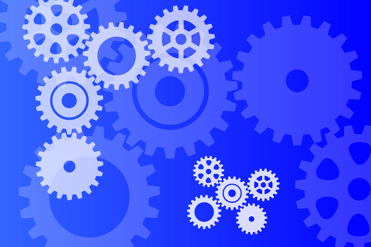 1280x853 Download free photo of Background, abstract, gears, blue, engineering