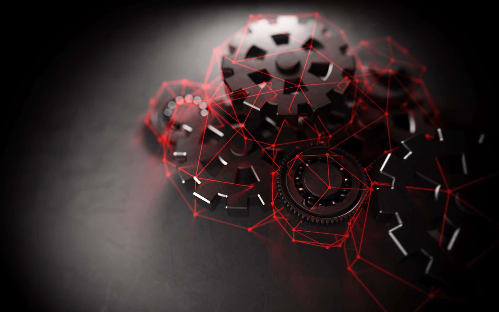 1920x1200 Download free Abstract Mechanical Gears Network Wallpaper