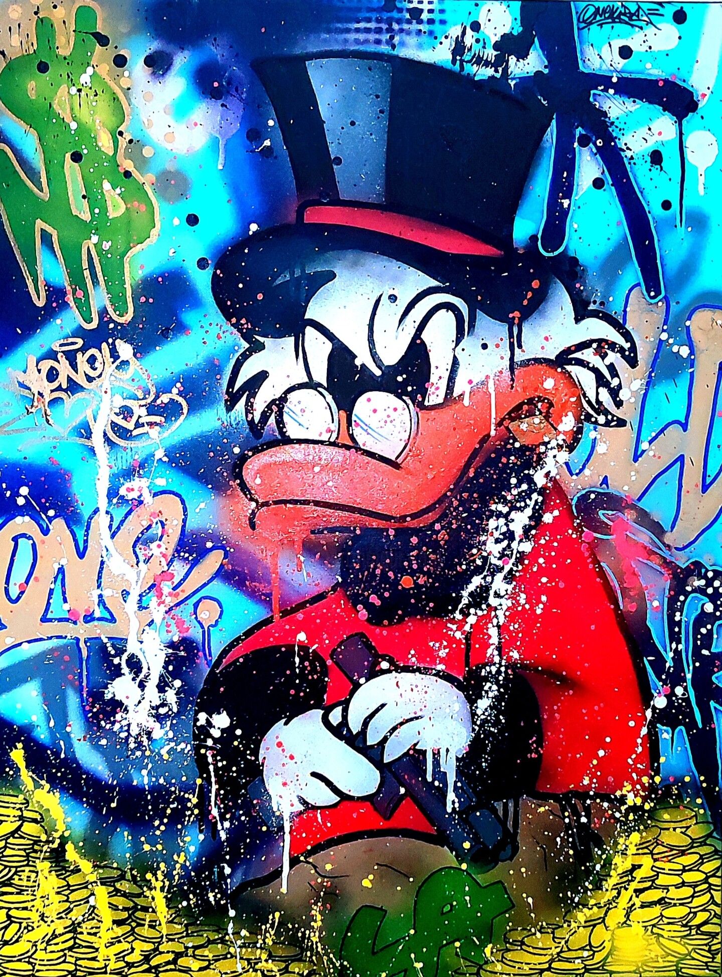 1440x1949 Money Duck, Painting