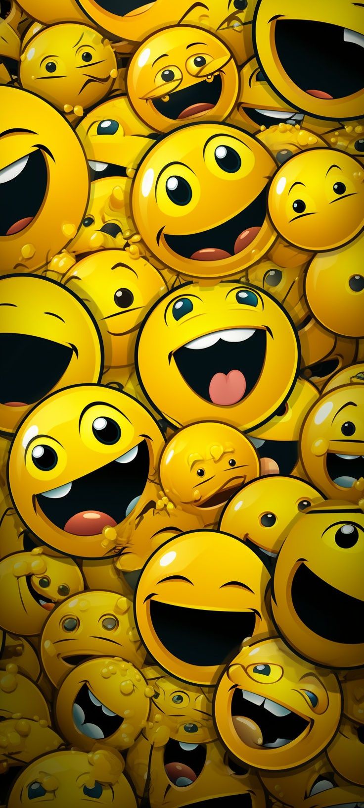 736x1632 Laughing emoji wallpaper. Cool emoji wallpaper, Smiley face emoji wallpaper, Different emojis