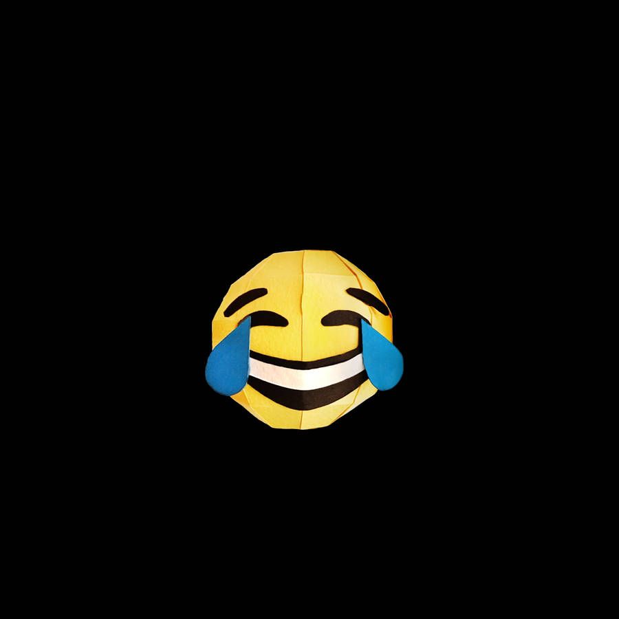 900x900 Download free Black Emoji Laughing Wallpaper
