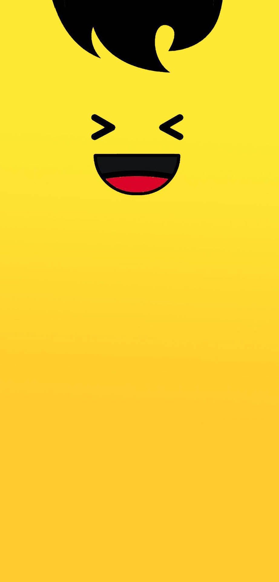 922x1920 Download Water Drop Notch Laughing Face Wallpaper