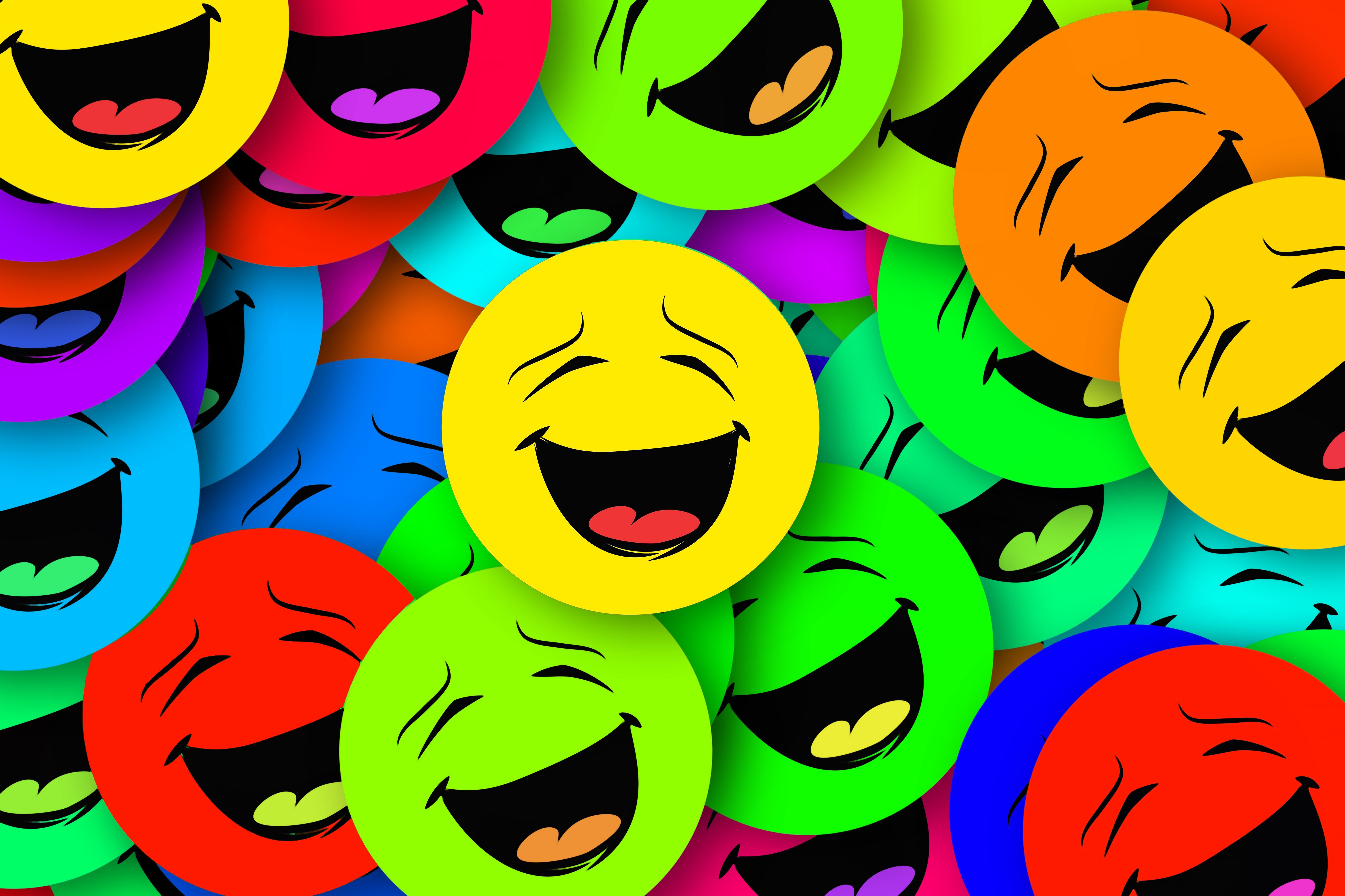 6000x4000 Phone wallpaper: Multicolored, Smile, Smiles, Motley, Smilies, Emotions, Miscellanea, Miscellaneous 62461