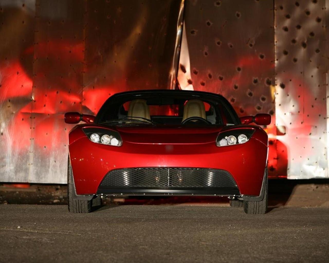 1280x1024 Wallpaper Tesla Roadster for Android