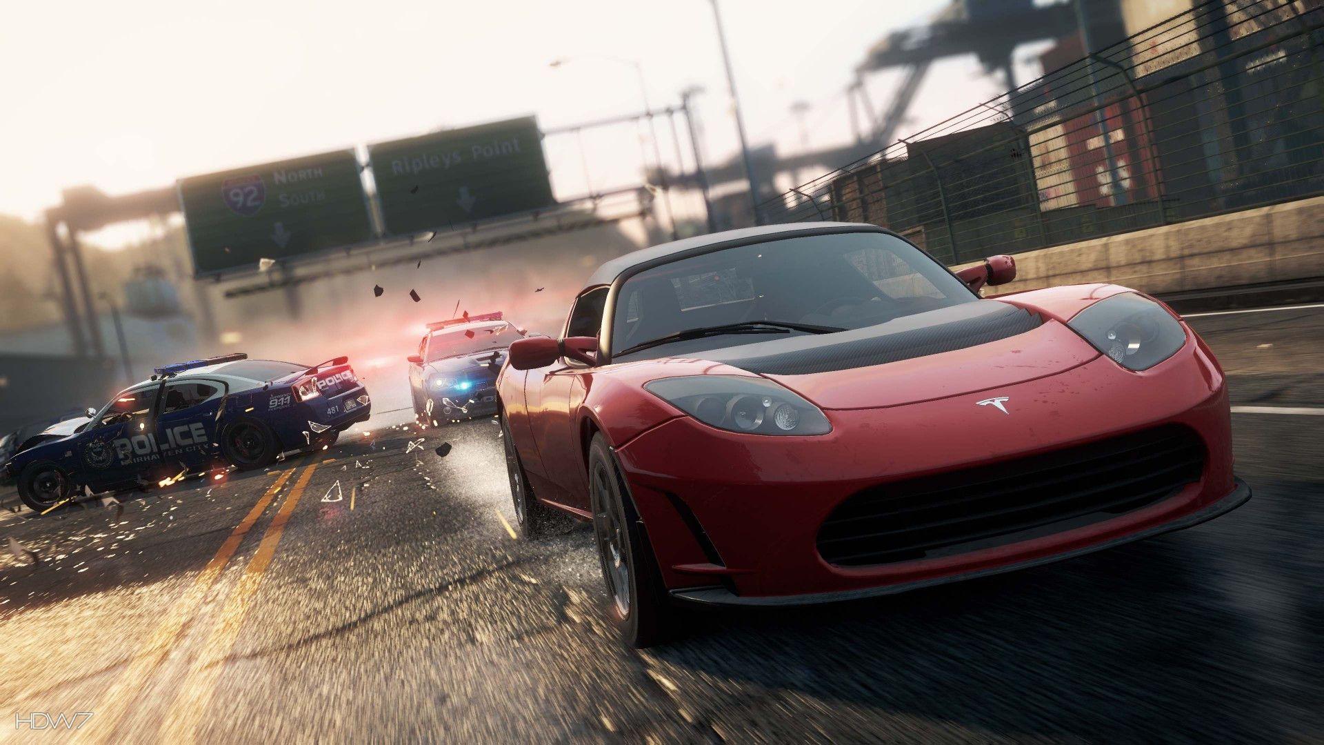 1920x1080 need for speed most wanted 2012 tesla roadster sport widescreen HD