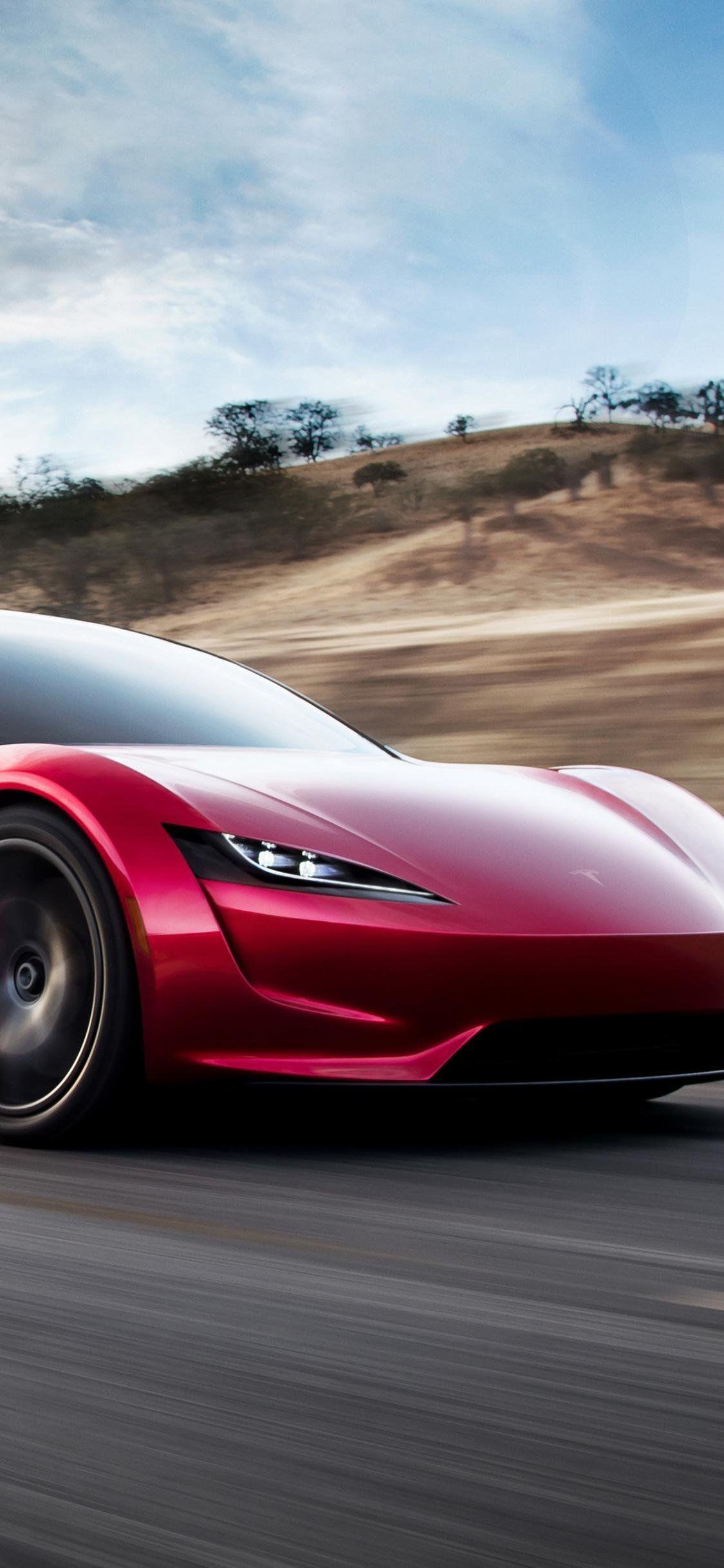 1125x2436 Tesla Roadster Wallpaper 4k