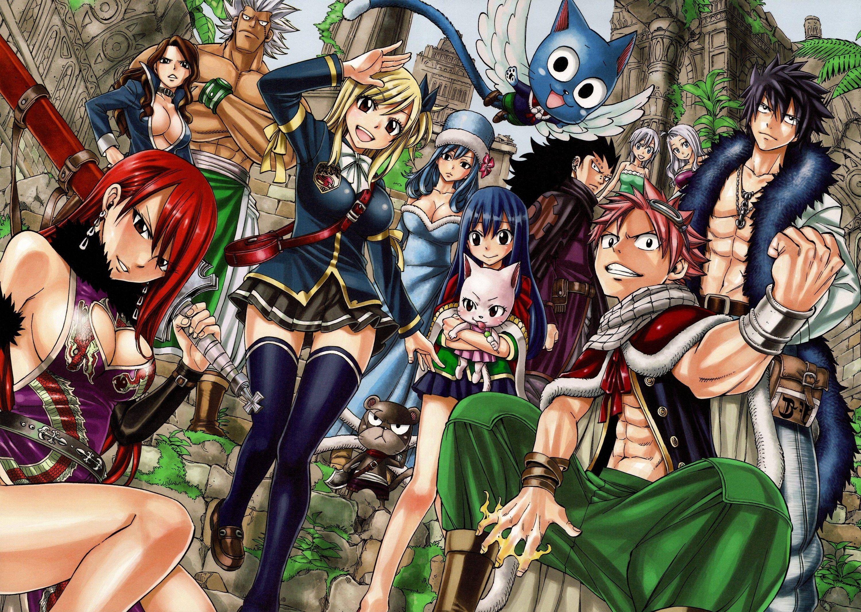 3000x2132 fairy tail scarlet erza dragneel natsu fullbuster gray heartfilia