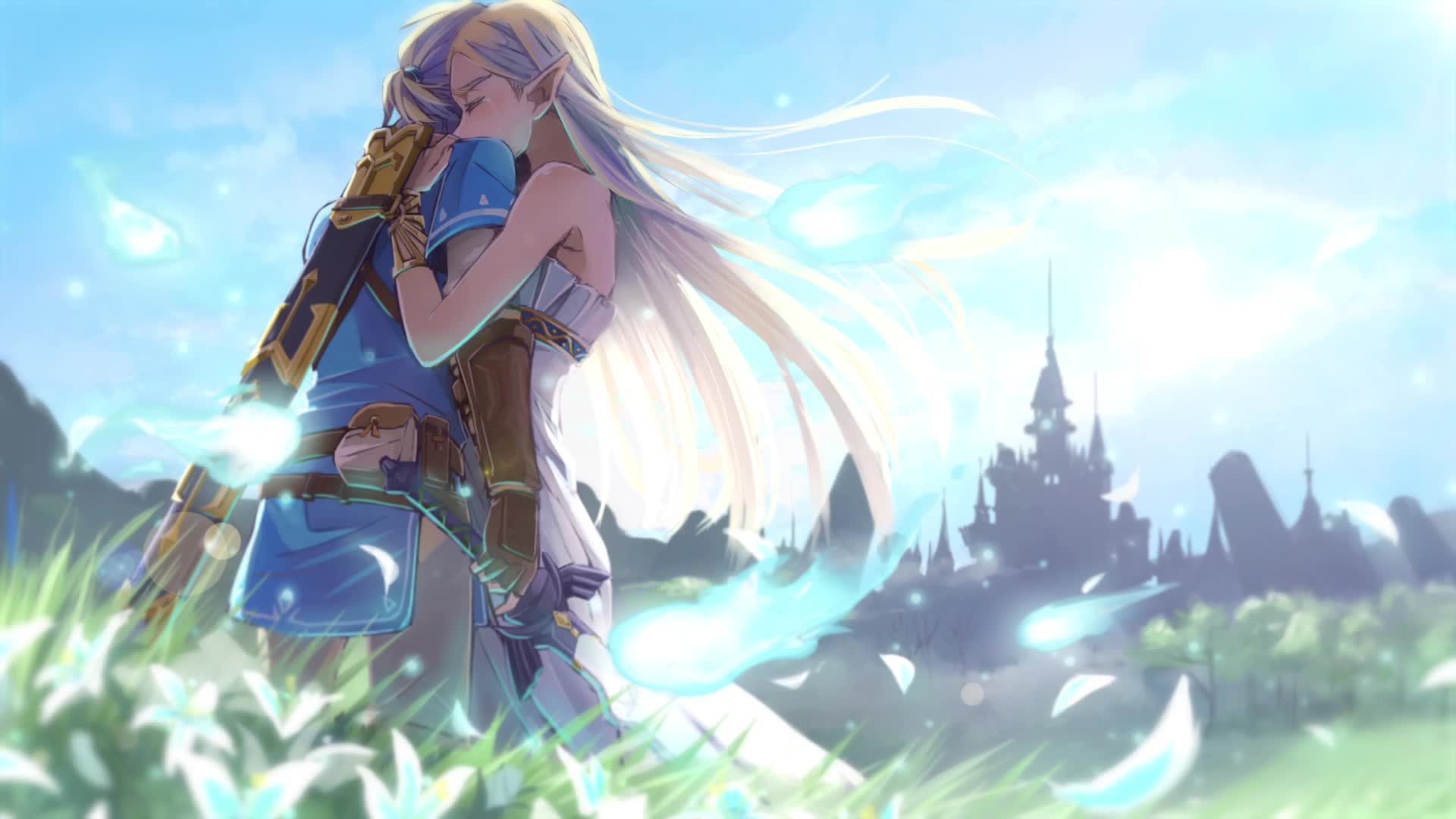 1920x1080 The Legend Of Zelda Botw Zelda And Link Live Wallpaper