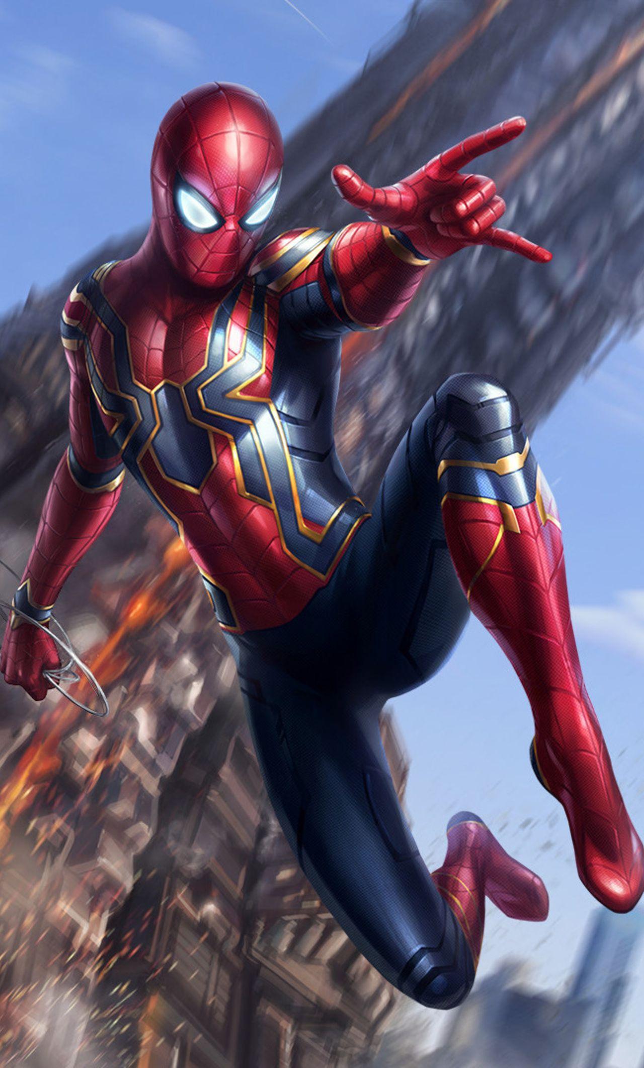 1280x2120 Spiderman Avengers Infinity War Art iPhone HD 4k